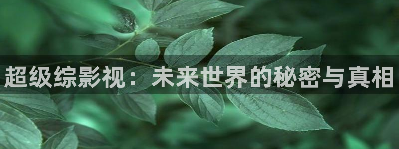 奇米在线看：超级综影视：未来世界的秘密与真相